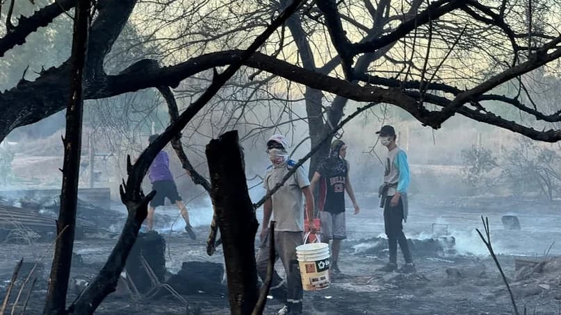 Incendio en Santa Lucía: un joven sufrió quemaduras en el 80% de su cuerpo